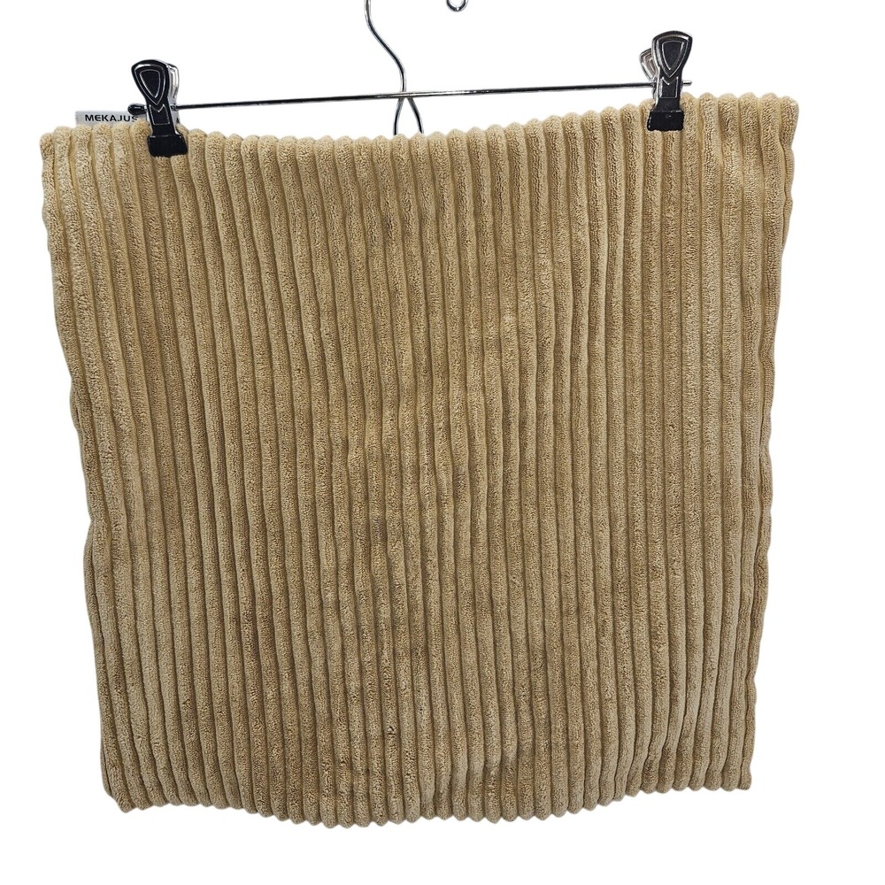 Mekajus Courderoy Gold Throw Pillow Cover Decorative Soft Zip‎ Close 17"x17"